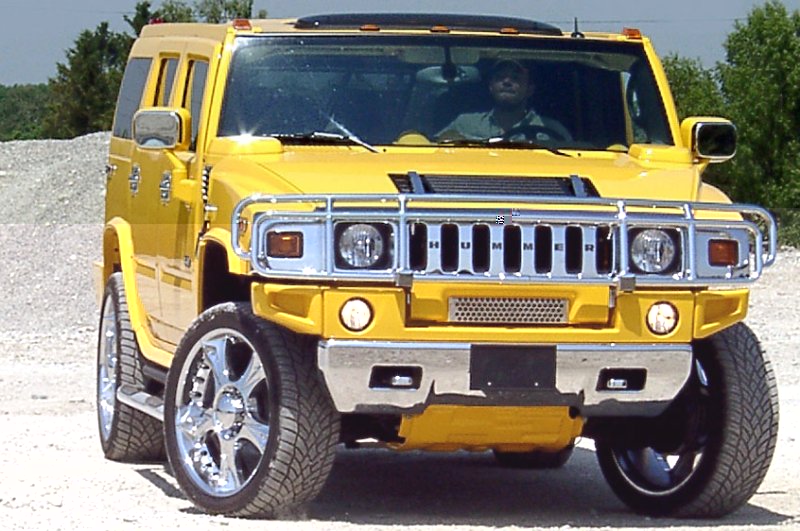صور سيارات الهمر الرائعة Hummer_H2_T_Style_Yellow_Power_1