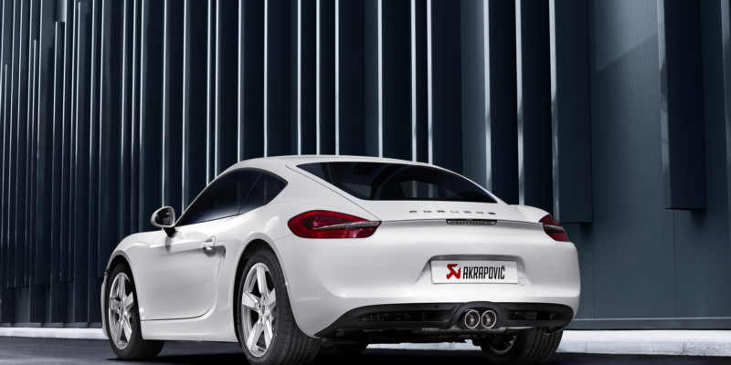 Porsche Cayman/Cayman S (981): neue Slip-On Line (Titan) Abgasanlage von Akrapovič